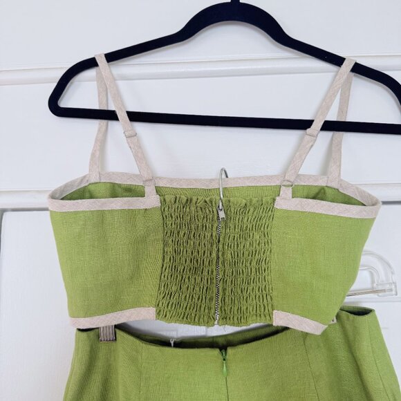 Reformation Cream and Green Skirt Set - Picture 6 of 10